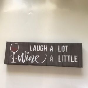 Laugh a Lot Wine a Little Wall Art or Decor